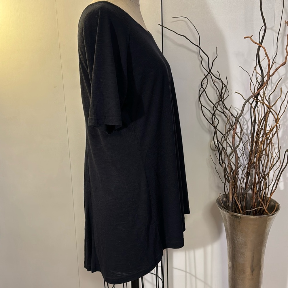 Soft Surroundings high low hem scoop neck short sleeve T-shirt - Picture 5 of 6